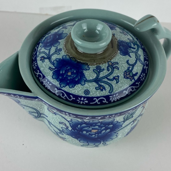 Vintage Handpainted Asian Tea set with Six small cups Milk pitcher and Sugarbowl - Picture 8 of 15